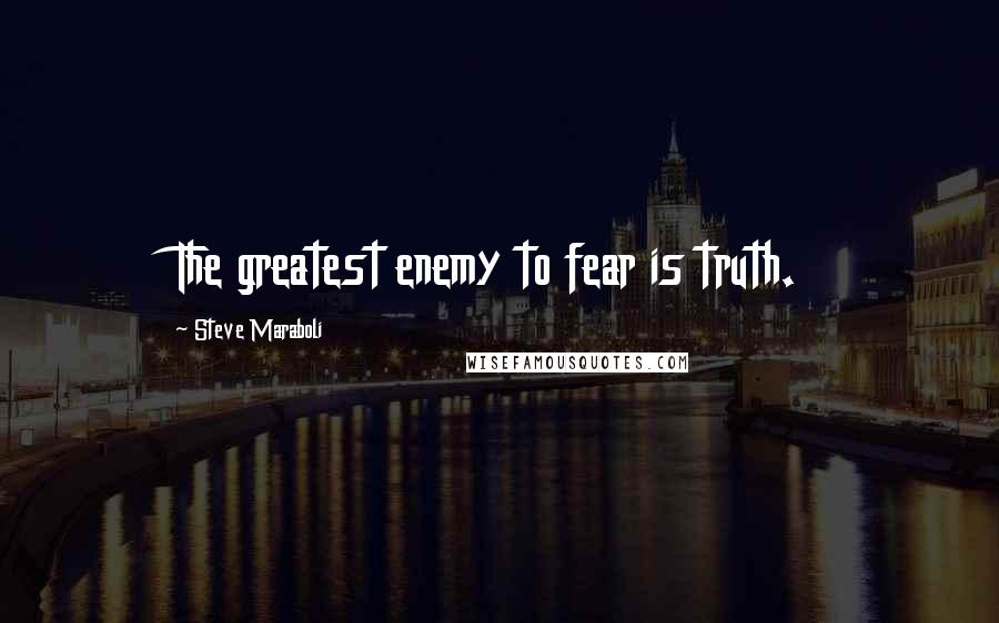 Steve Maraboli Quotes: The greatest enemy to fear is truth.