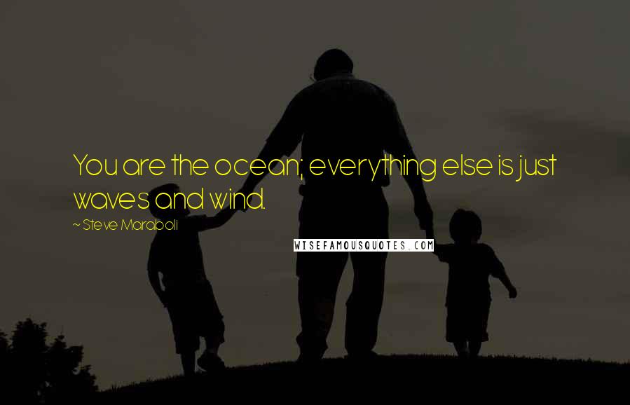 Steve Maraboli Quotes: You are the ocean; everything else is just waves and wind.