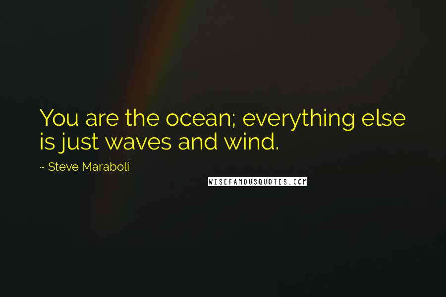 Steve Maraboli Quotes: You are the ocean; everything else is just waves and wind.