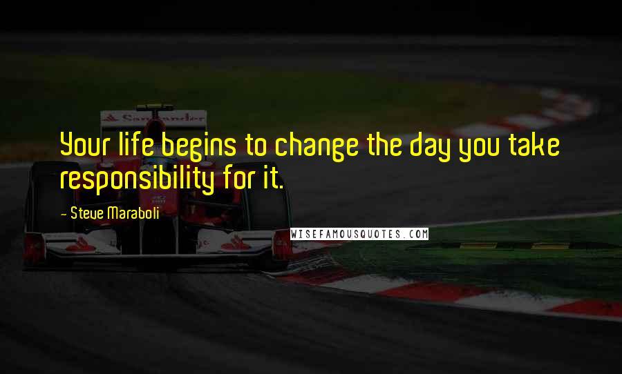 Steve Maraboli Quotes: Your life begins to change the day you take responsibility for it.