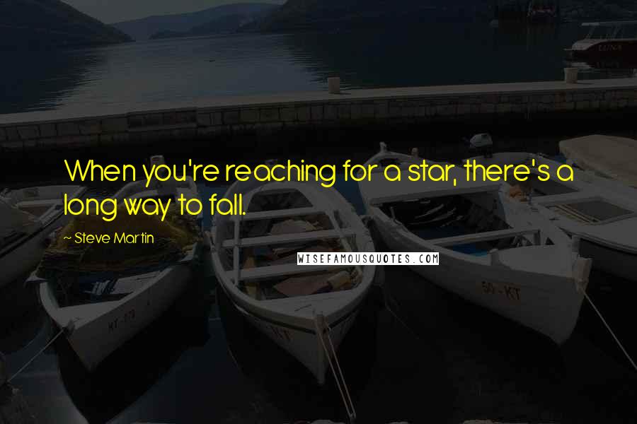 Steve Martin Quotes: When you're reaching for a star, there's a long way to fall.