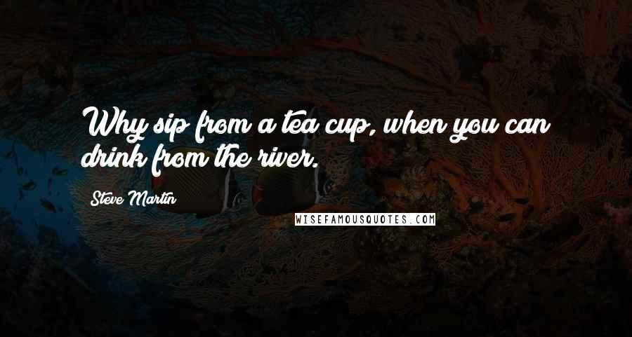 Steve Martin Quotes: Why sip from a tea cup, when you can drink from the river.