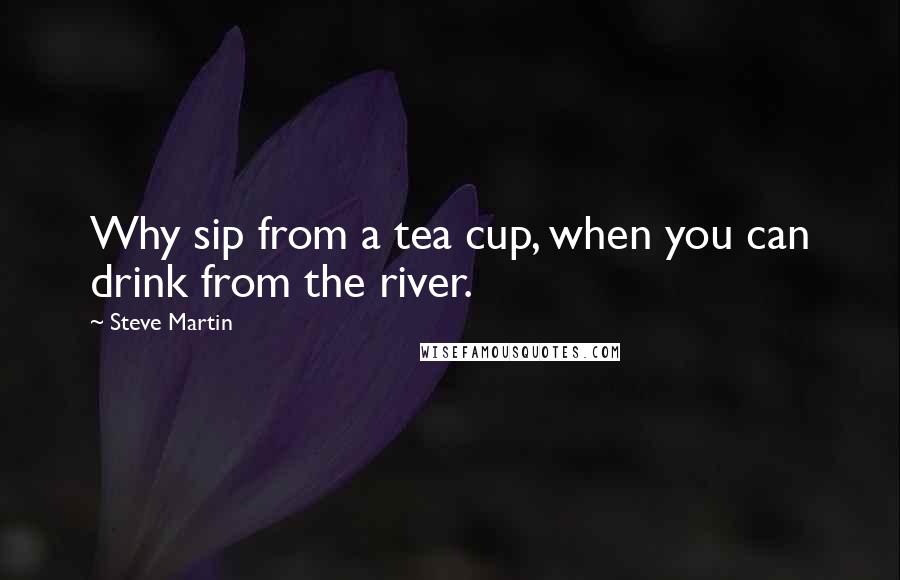 Steve Martin Quotes: Why sip from a tea cup, when you can drink from the river.