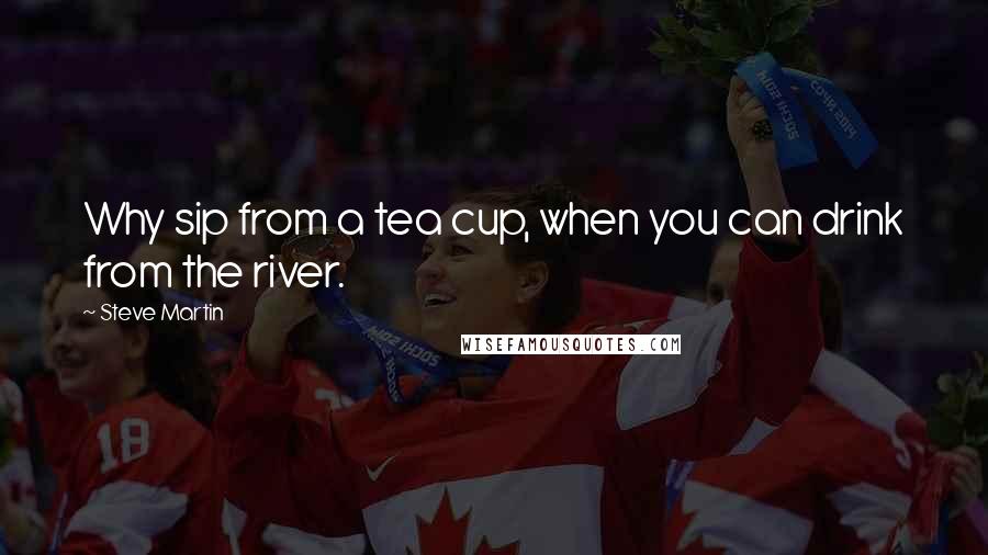 Steve Martin Quotes: Why sip from a tea cup, when you can drink from the river.