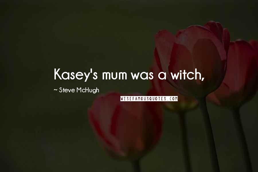 Steve McHugh Quotes: Kasey's mum was a witch,