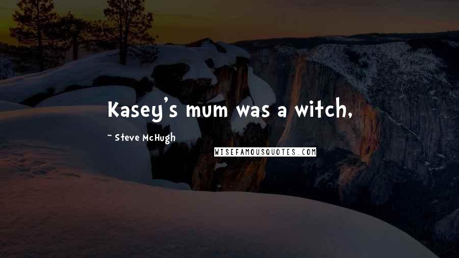 Steve McHugh Quotes: Kasey's mum was a witch,