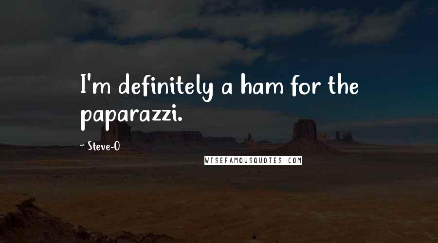 Steve-O Quotes: I'm definitely a ham for the paparazzi.