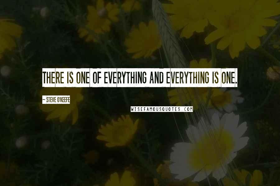 Steve O'Keefe Quotes: There is one of everything and everything is one.