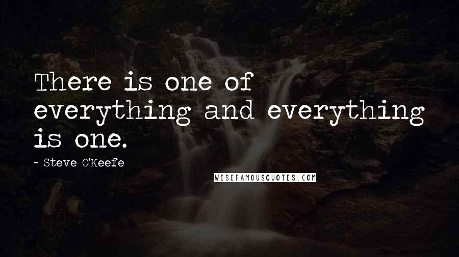 Steve O'Keefe Quotes: There is one of everything and everything is one.