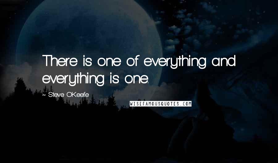 Steve O'Keefe Quotes: There is one of everything and everything is one.