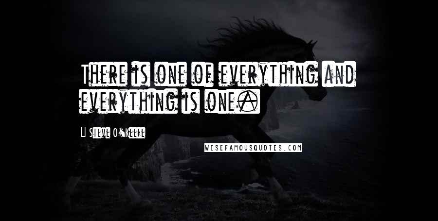 Steve O'Keefe Quotes: There is one of everything and everything is one.