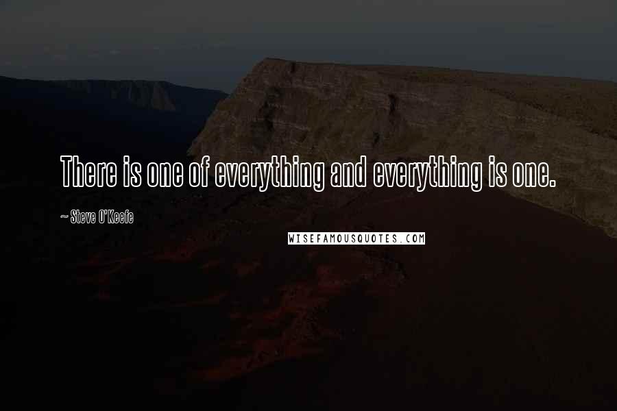 Steve O'Keefe Quotes: There is one of everything and everything is one.