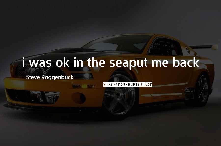 Steve Roggenbuck Quotes: i was ok in the seaput me back