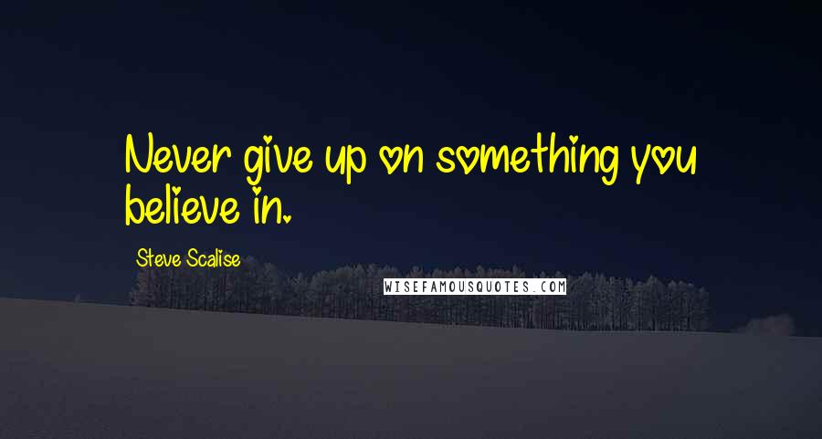 Steve Scalise Quotes: Never give up on something you believe in.