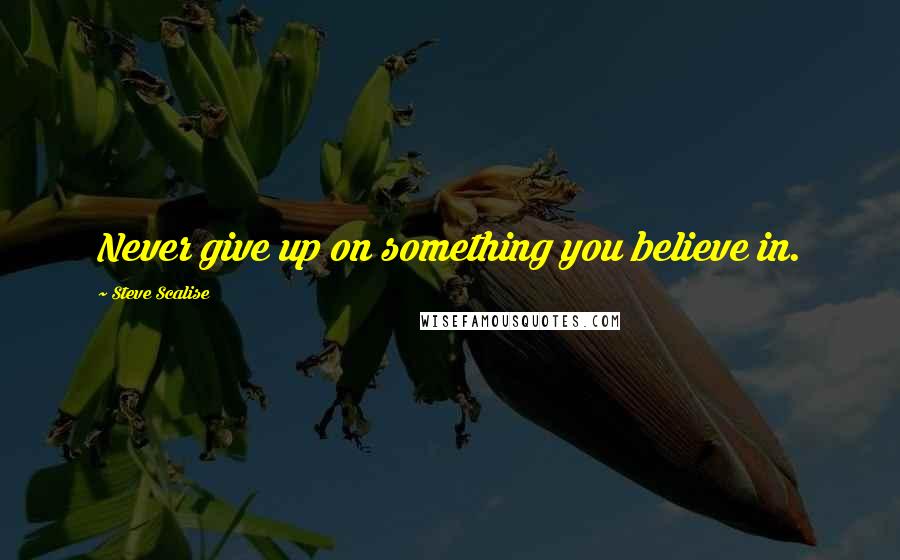 Steve Scalise Quotes: Never give up on something you believe in.