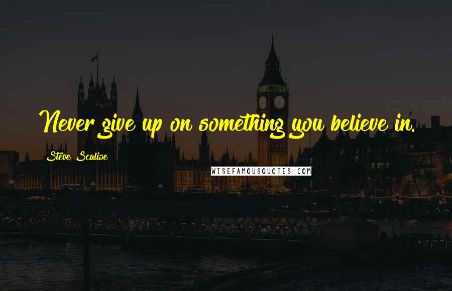 Steve Scalise Quotes: Never give up on something you believe in.