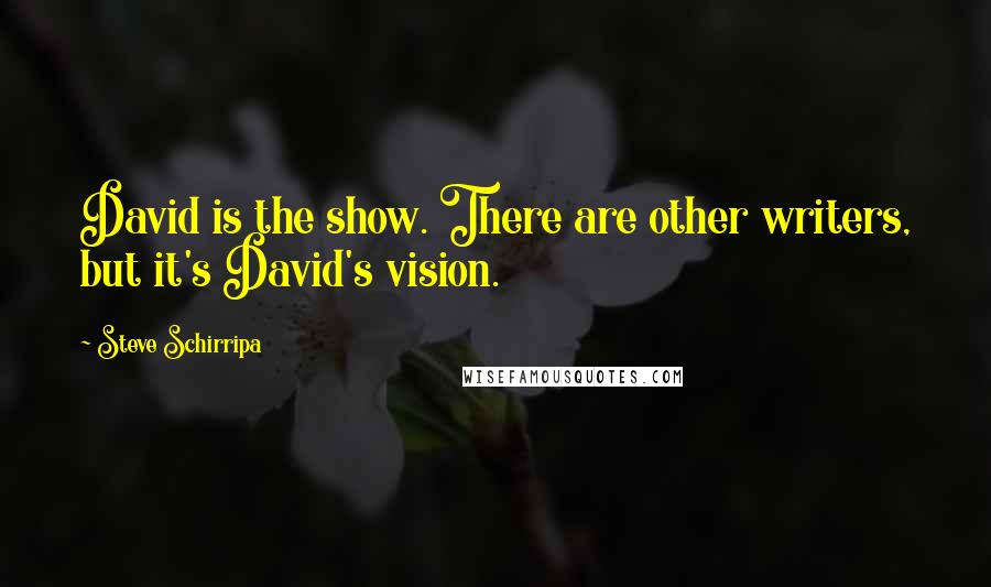 Steve Schirripa Quotes: David is the show. There are other writers, but it's David's vision.