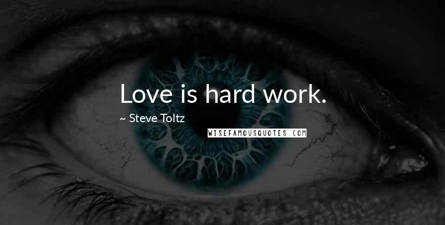 Steve Toltz Quotes: Love is hard work.