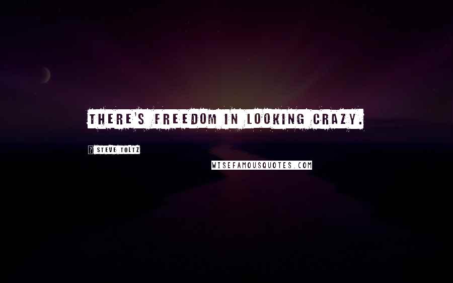 Steve Toltz Quotes: There's freedom in looking crazy.