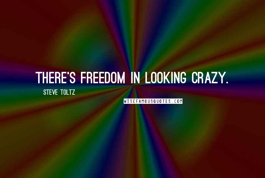 Steve Toltz Quotes: There's freedom in looking crazy.