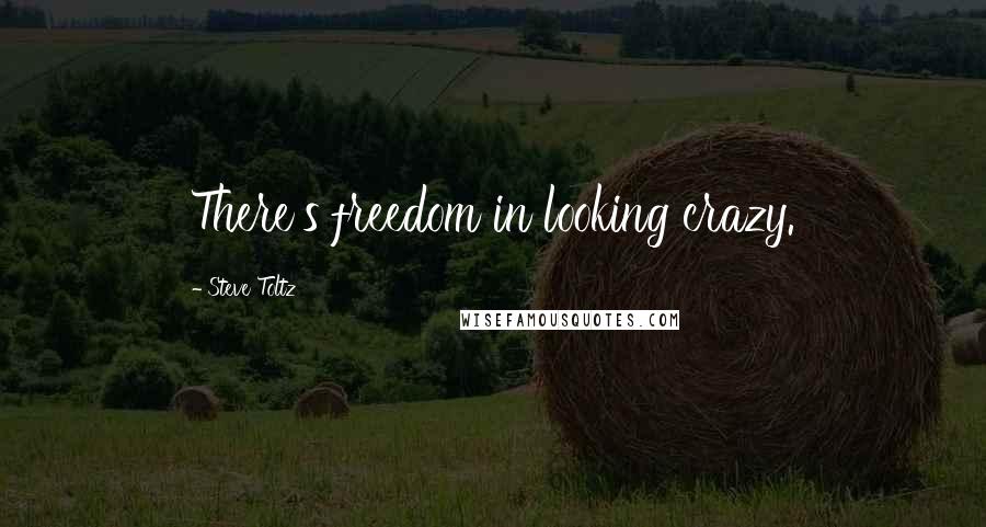 Steve Toltz Quotes: There's freedom in looking crazy.