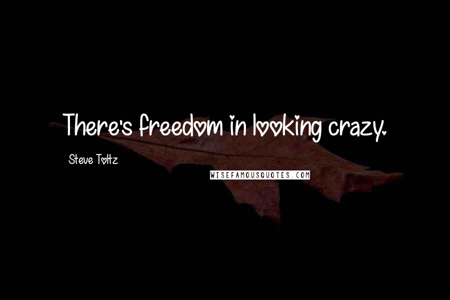 Steve Toltz Quotes: There's freedom in looking crazy.