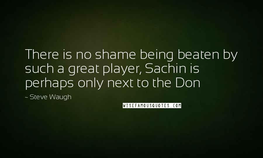 Steve Waugh Quotes: There is no shame being beaten by such a great player, Sachin is perhaps only next to the Don