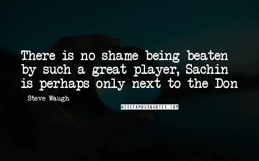 Steve Waugh Quotes: There is no shame being beaten by such a great player, Sachin is perhaps only next to the Don