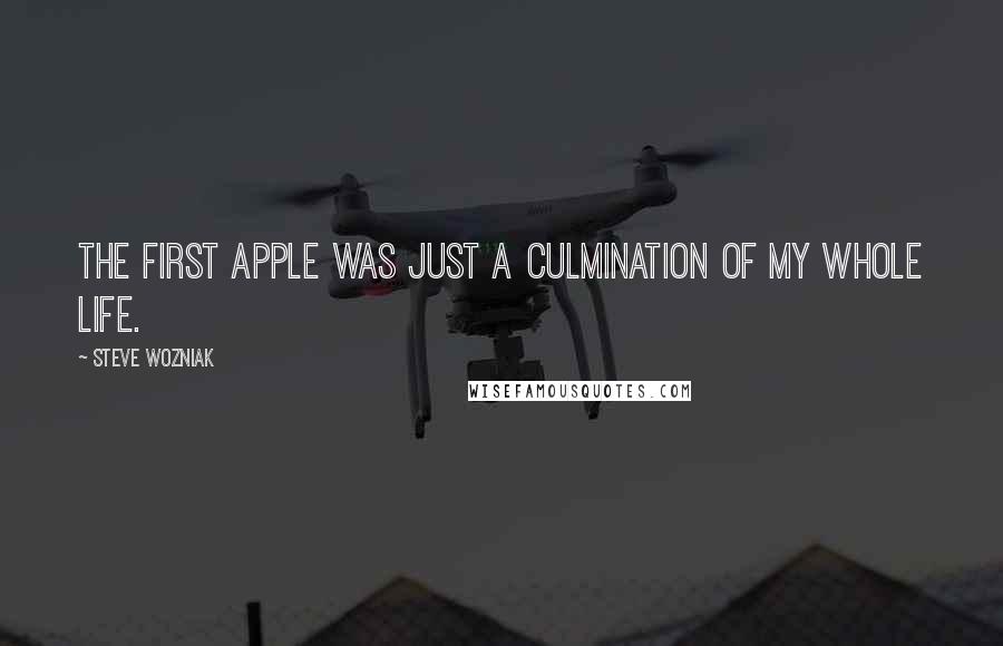 Steve Wozniak Quotes: The first Apple was just a culmination of my whole life.