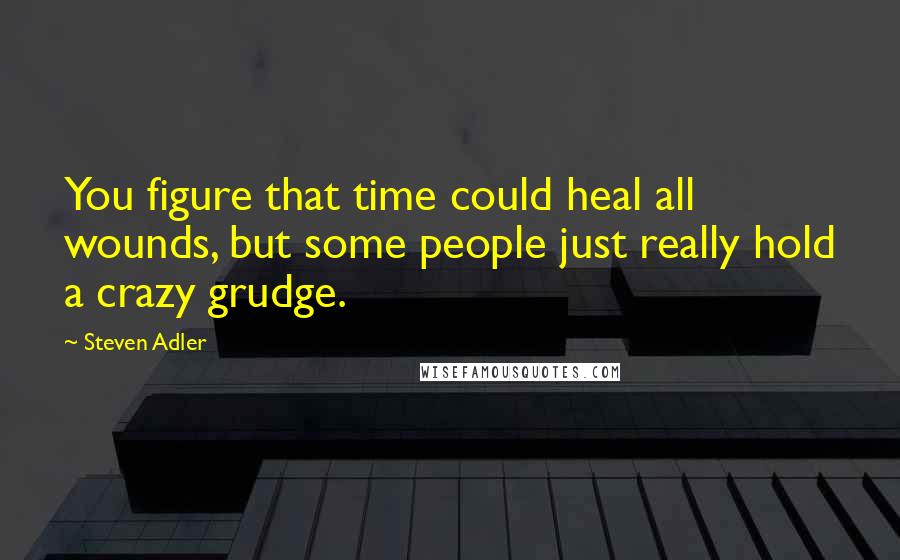 Steven Adler Quotes: You figure that time could heal all wounds, but some people just really hold a crazy grudge.