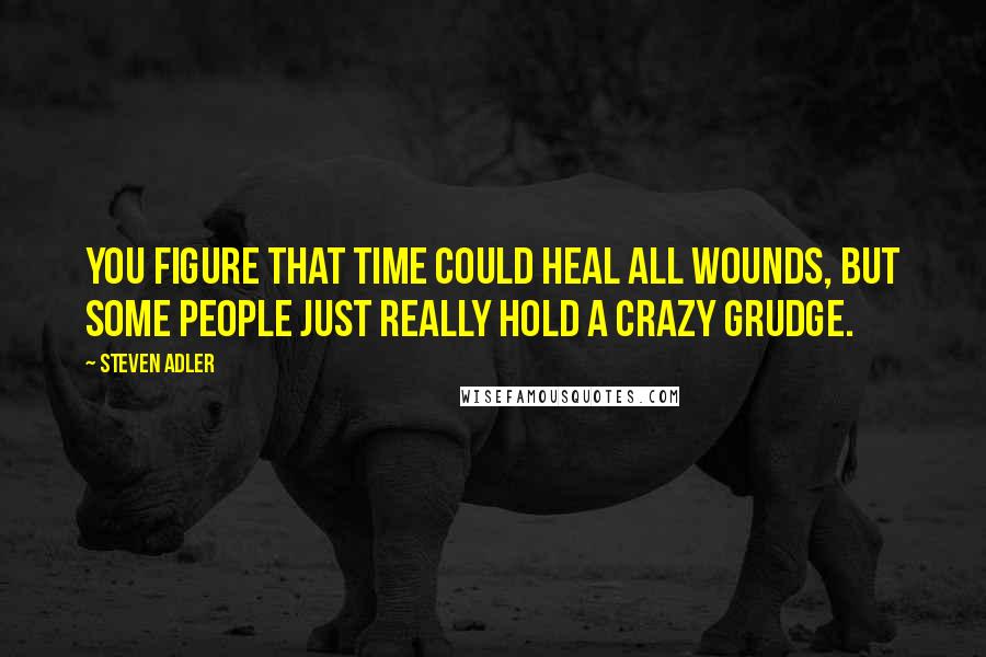Steven Adler Quotes: You figure that time could heal all wounds, but some people just really hold a crazy grudge.