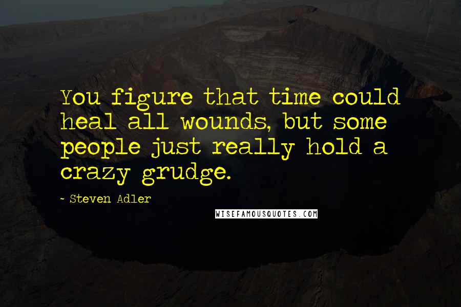 Steven Adler Quotes: You figure that time could heal all wounds, but some people just really hold a crazy grudge.