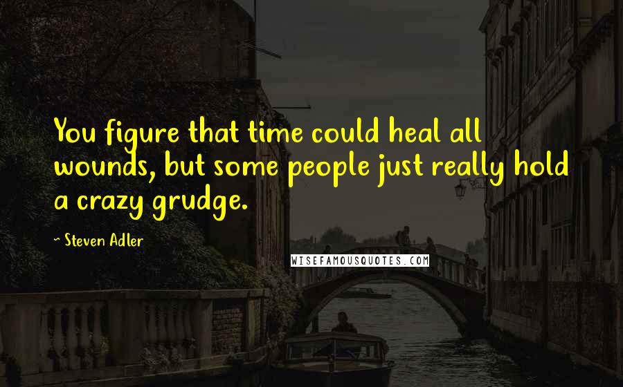 Steven Adler Quotes: You figure that time could heal all wounds, but some people just really hold a crazy grudge.