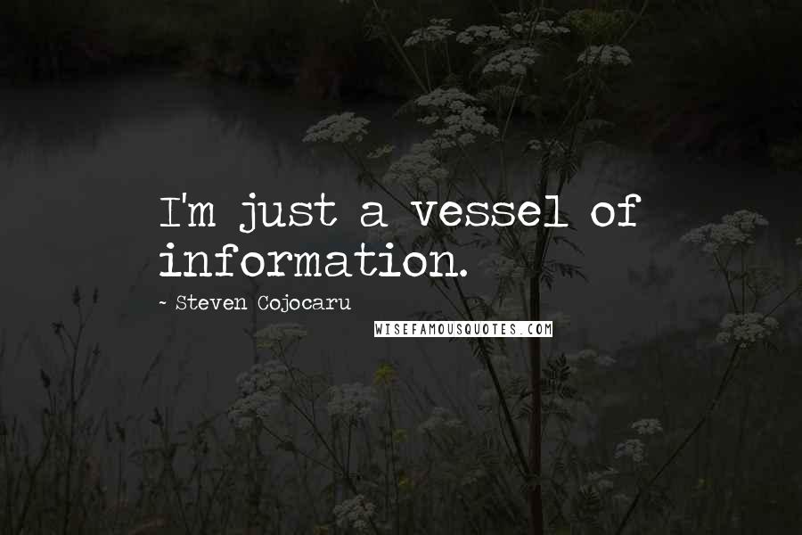 Steven Cojocaru Quotes: I'm just a vessel of information.
