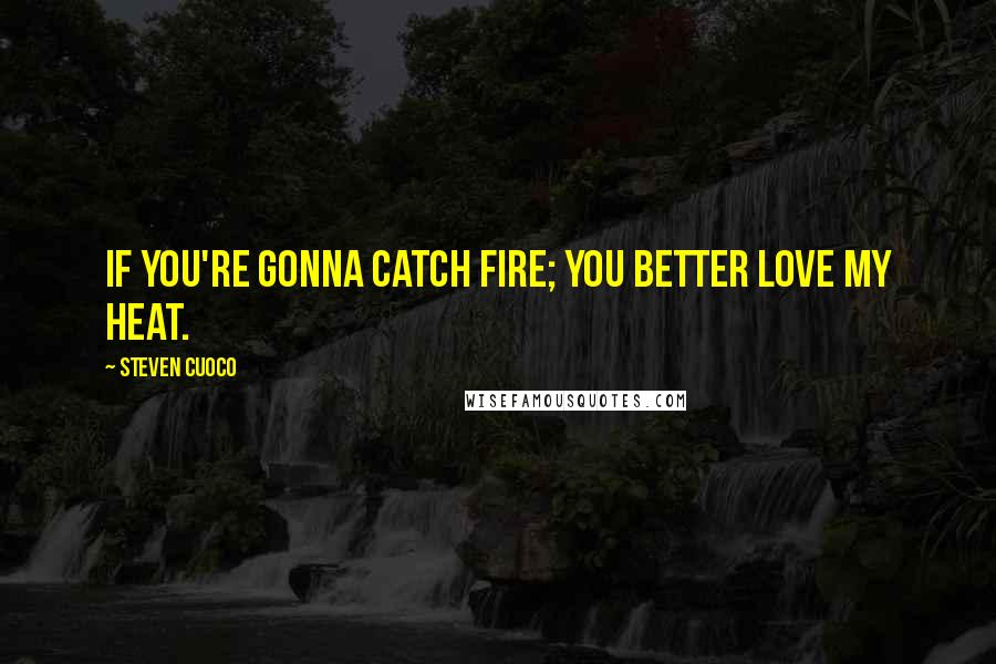 Steven Cuoco Quotes: If you're gonna catch fire; you better love my heat.