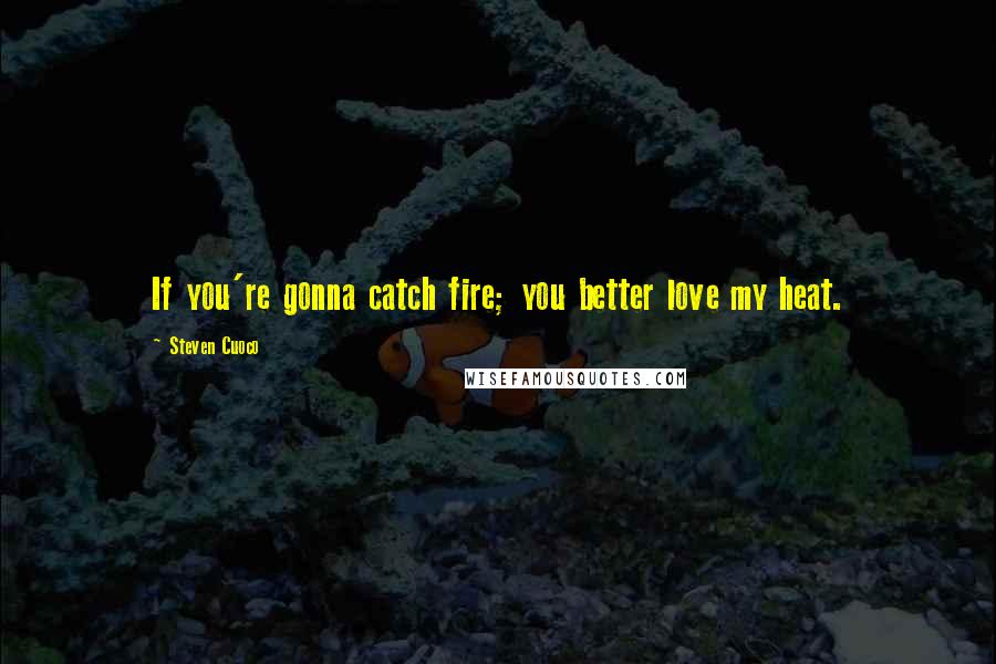 Steven Cuoco Quotes: If you're gonna catch fire; you better love my heat.