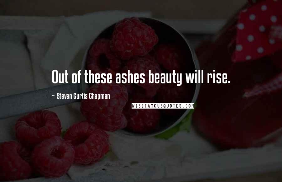 Steven Curtis Chapman Quotes: Out of these ashes beauty will rise.