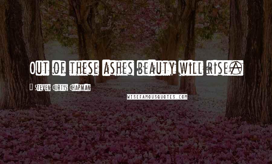 Steven Curtis Chapman Quotes: Out of these ashes beauty will rise.