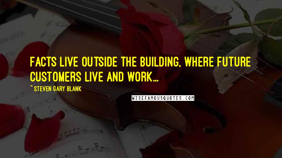 Steven Gary Blank Quotes: Facts live outside the building, where future customers live and work...