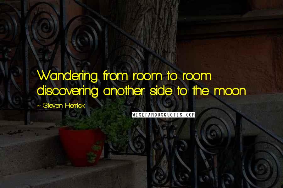 Steven Herrick Quotes: Wandering from room to room discovering another side to the moon.