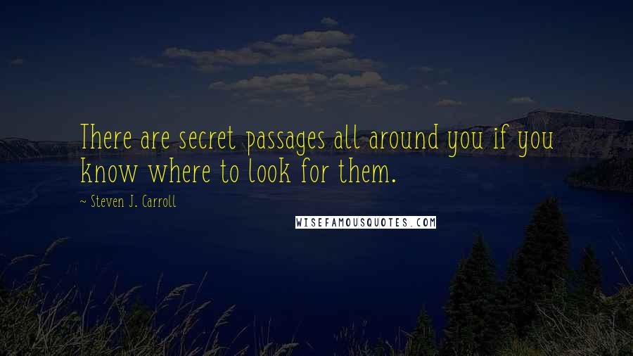 Steven J. Carroll Quotes: There are secret passages all around you if you know where to look for them.