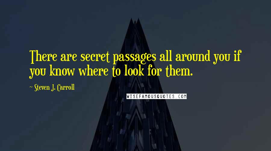 Steven J. Carroll Quotes: There are secret passages all around you if you know where to look for them.