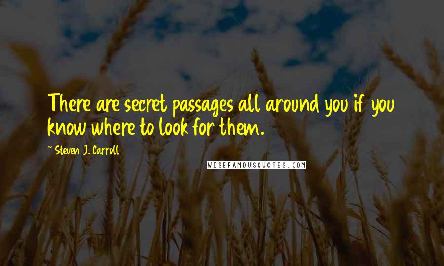 Steven J. Carroll Quotes: There are secret passages all around you if you know where to look for them.