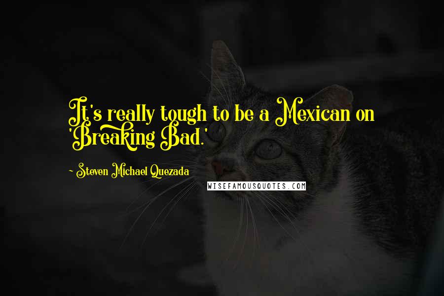 Steven Michael Quezada Quotes: It's really tough to be a Mexican on 'Breaking Bad.'