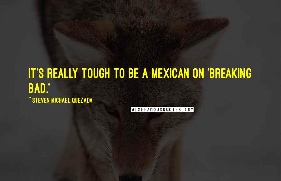 Steven Michael Quezada Quotes: It's really tough to be a Mexican on 'Breaking Bad.'