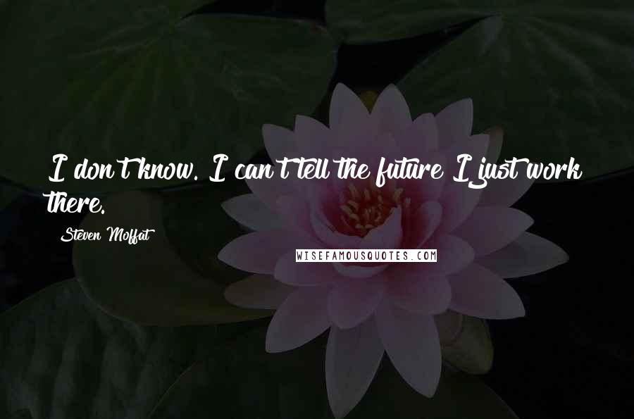 Steven Moffat Quotes: I don't know. I can't tell the future I just work there.
