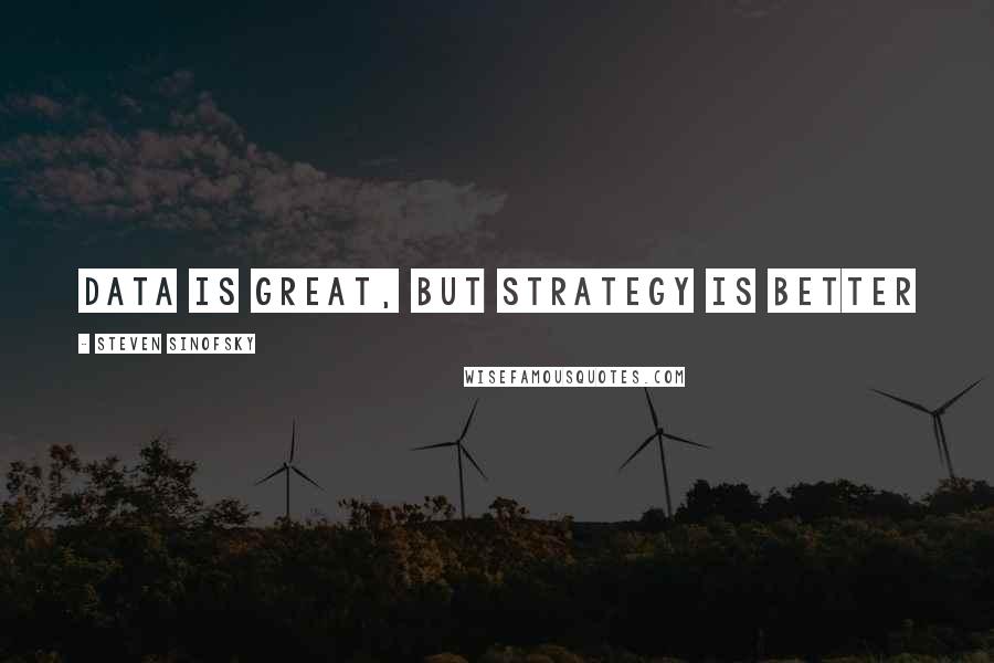 Steven Sinofsky Quotes: Data is great, but strategy is better