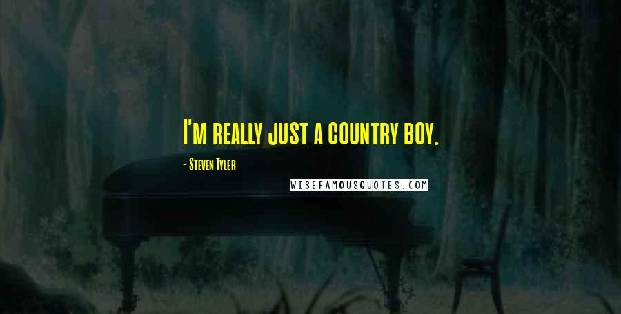 Steven Tyler Quotes: I'm really just a country boy.