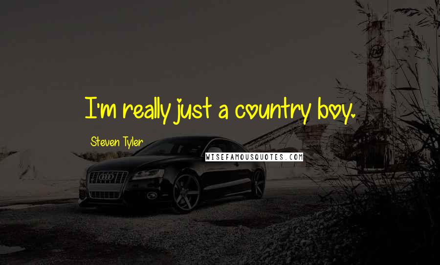 Steven Tyler Quotes: I'm really just a country boy.