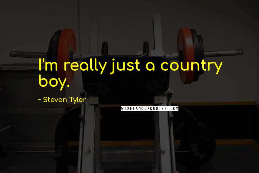 Steven Tyler Quotes: I'm really just a country boy.